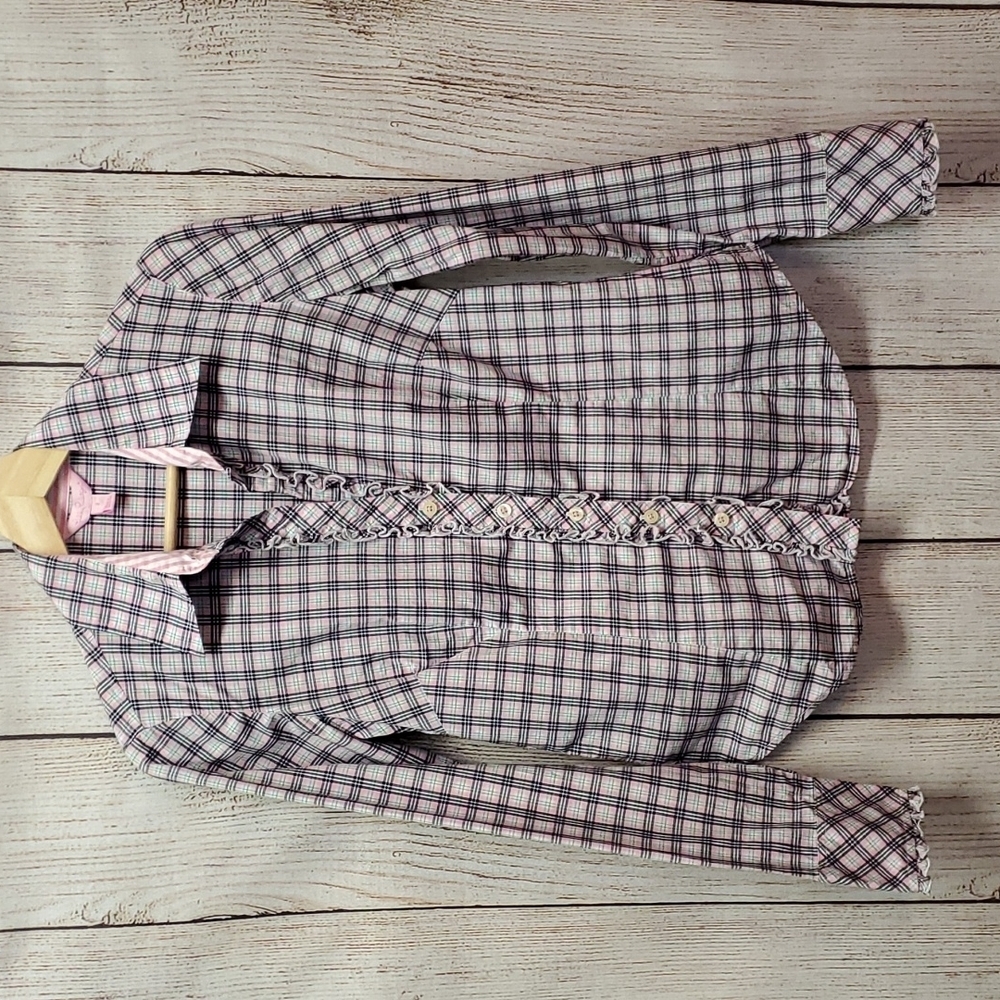 Lilly Pulitzer Button Down Plaid Top - Size 2